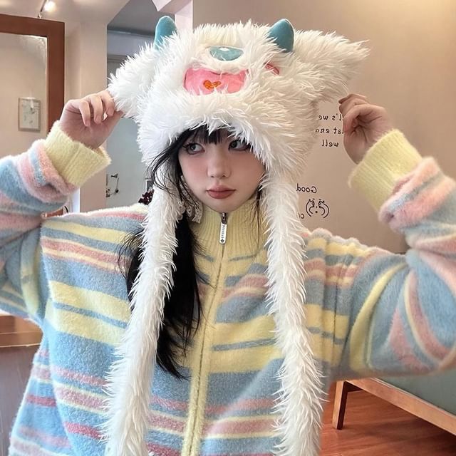 Cartoon Monster Fluffy Hat