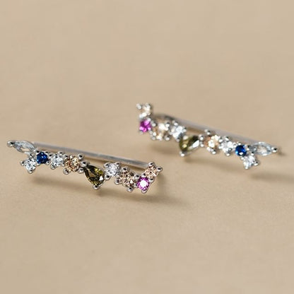 925 Sterling Silver Rhinestone Climber Earring