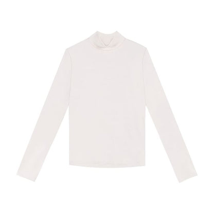 Long Sleeve Turtleneck Plain Top