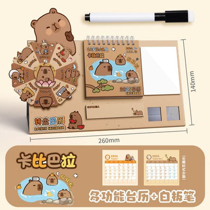 Animal Desktop Calendar 2025 with Sticky Note