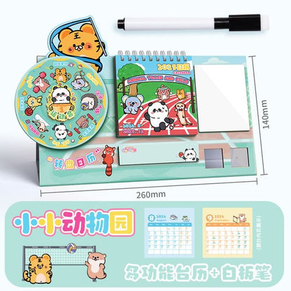 Animal Desktop Calendar 2025 with Sticky Note