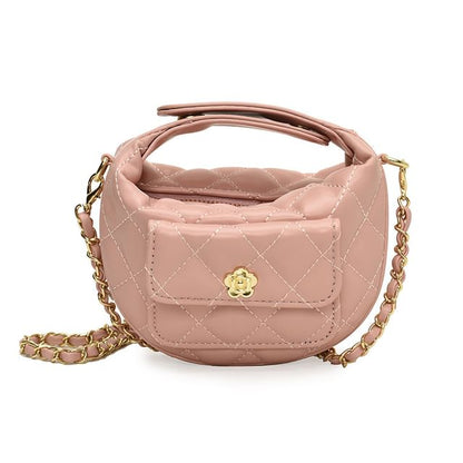 Chain Bag Quilted Faux Leather Strap Crossbody