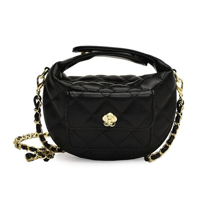 Chain Bag Quilted Faux Leather Strap Crossbody