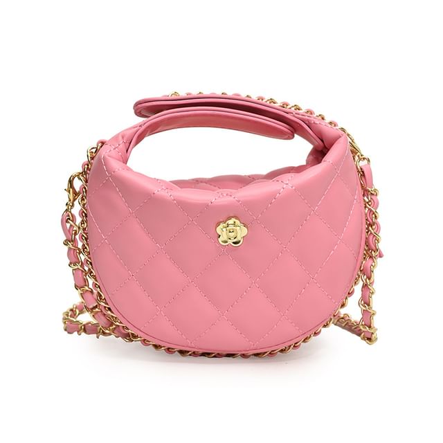 Bag Strap Faux Leather Chain Quilted Crossbody