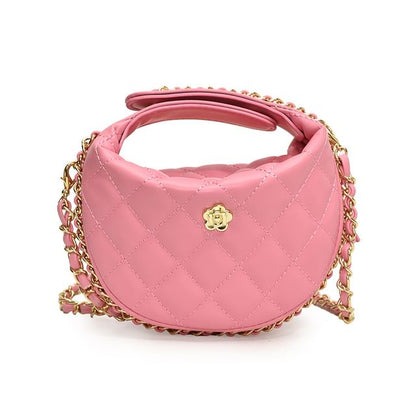 Bag Strap Faux Leather Chain Quilted Crossbody