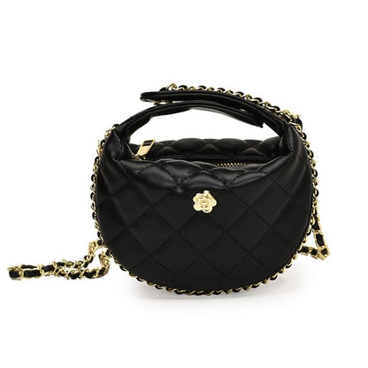 Bag Strap Faux Leather Chain Quilted Crossbody