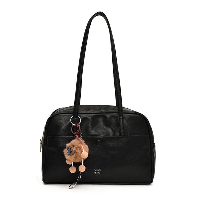 / Charm Bag Faux Leather Tote Set Lettering