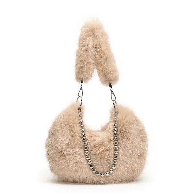 Fluffy Bag Beaded Shoulder