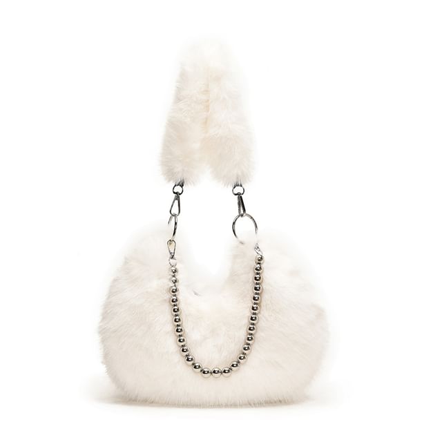 Fluffy Bag Beaded Shoulder