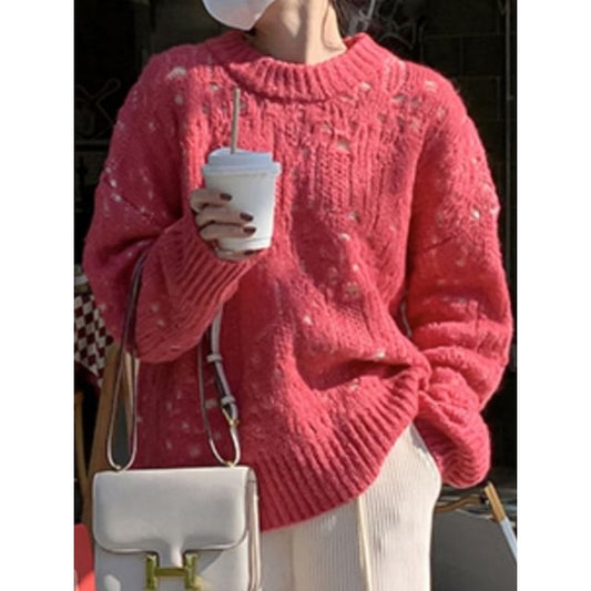 Drop-Shoulder Loose Sweater