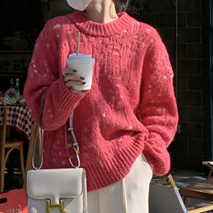 Drop-Shoulder Loose Sweater