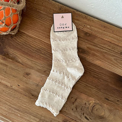 Plain Frill Trim Socks / Set