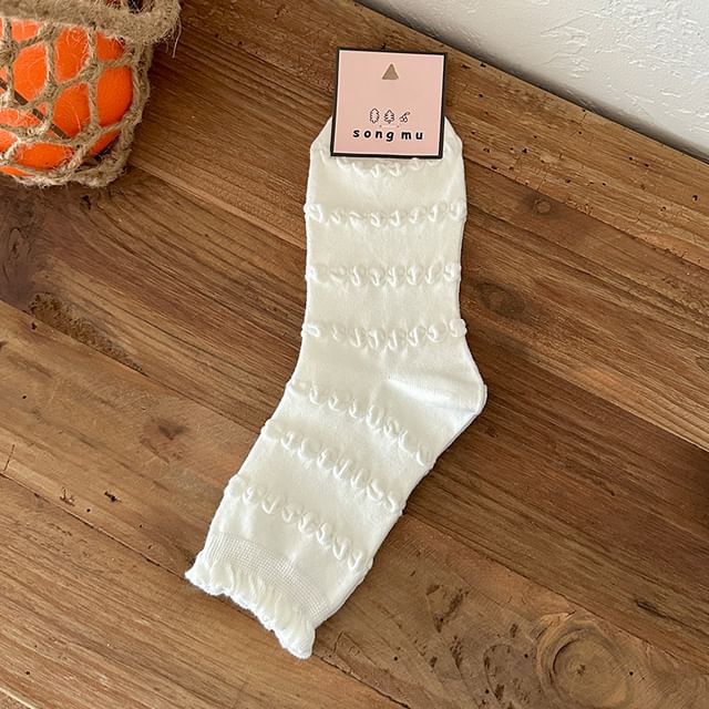 Plain Frill Trim Socks / Set