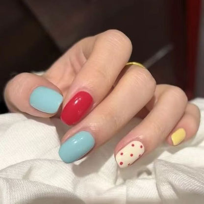 Polka Dot Press On Nail