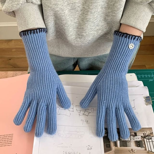 Knit Cuff Gloves Ribbed