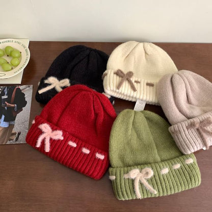 Bow Knit Beanie