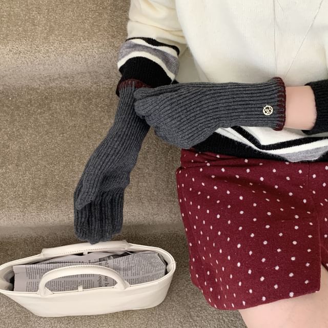 Knit Cuff Gloves Ribbed