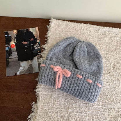 Bow Knit Beanie