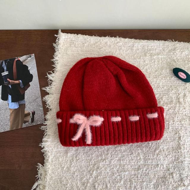 Bow Knit Beanie
