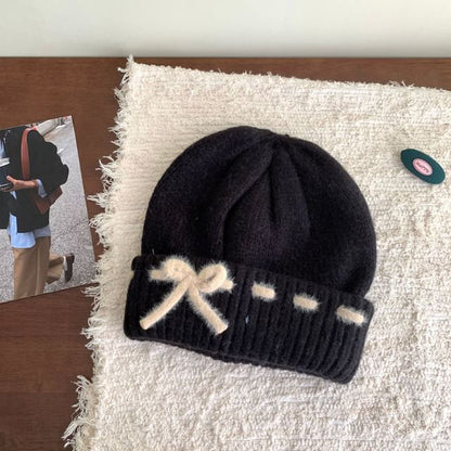 Bow Knit Beanie
