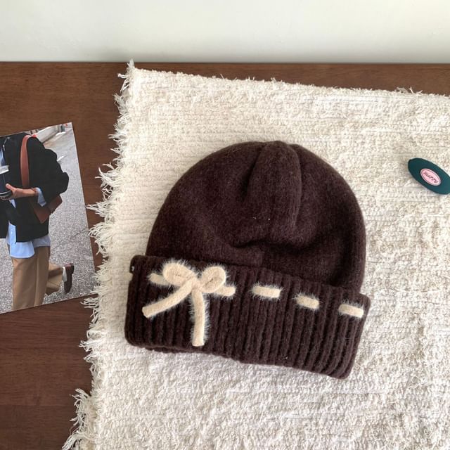 Bow Knit Beanie