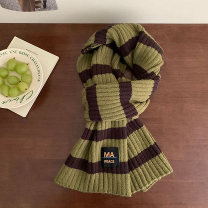 Striped Knit Scarf
