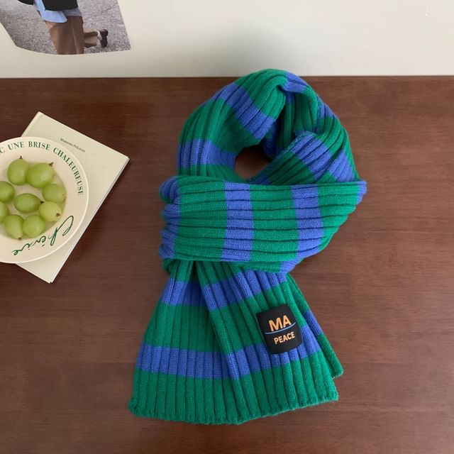 Striped Knit Scarf