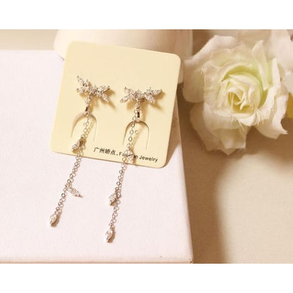 Earring Alloy Rhinestone Dangle