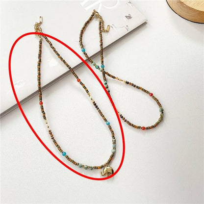 / Elephant Beaded Necklace