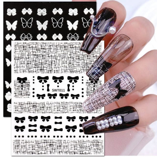 Bow / Floral Nail Art Stickers