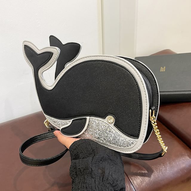 Faux Leather Dolphin Bag Crossbody