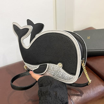 Faux Leather Dolphin Bag Crossbody