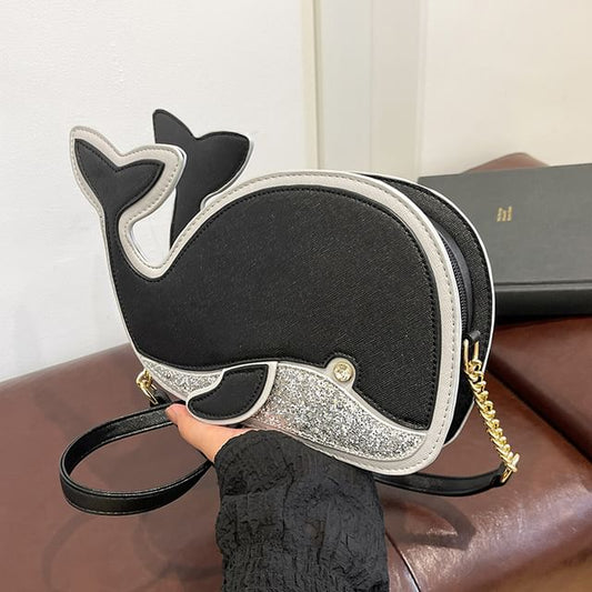 Faux Leather Dolphin Bag Crossbody