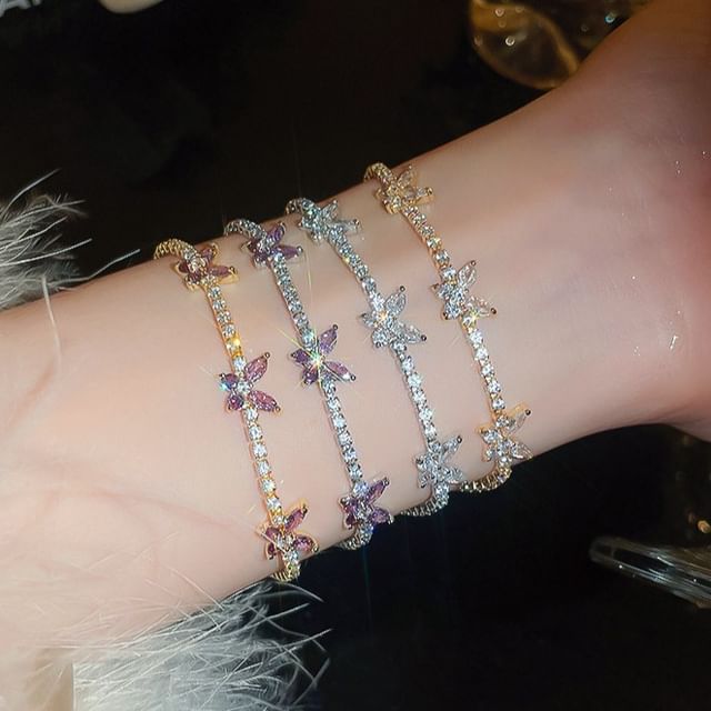 Butterfly Bracelet Rhinestone