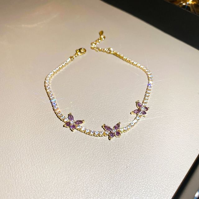 Butterfly Bracelet Rhinestone