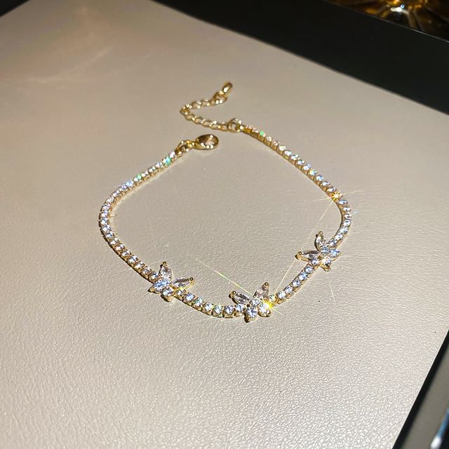 Butterfly Bracelet Rhinestone