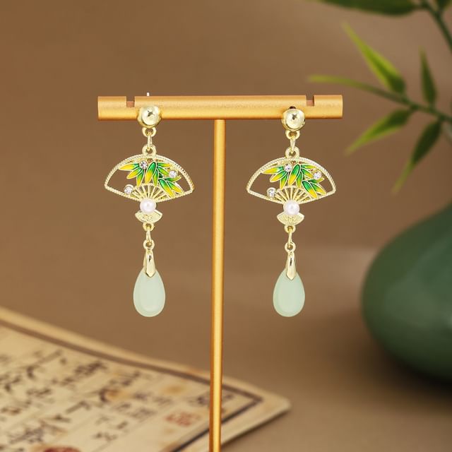 Faux Gemstone Dangle Earring