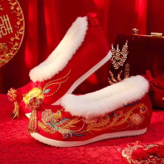 (Various Heel Beaded Hidden Embroidered Designs) Pumps Wedge