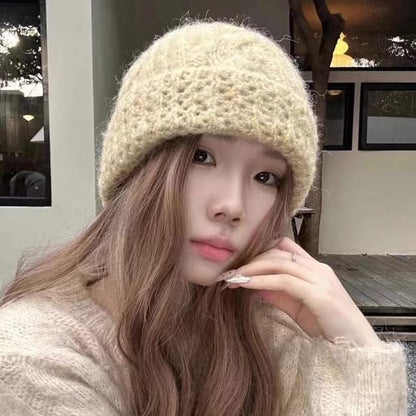 Knit Cable Beanie Plain