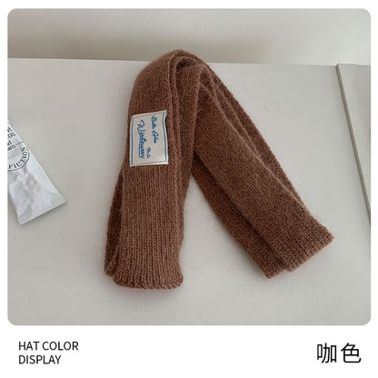 Scarf Narrow Knit Plain