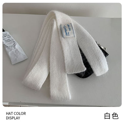 Scarf Narrow Knit Plain