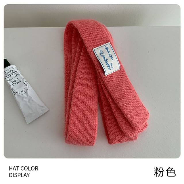 Scarf Narrow Knit Plain