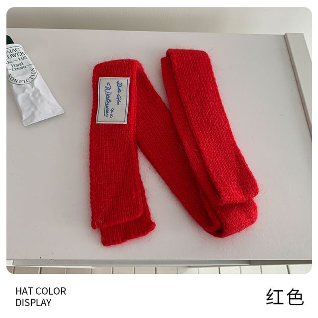 Scarf Narrow Knit Plain