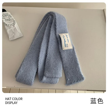 Scarf Narrow Knit Plain