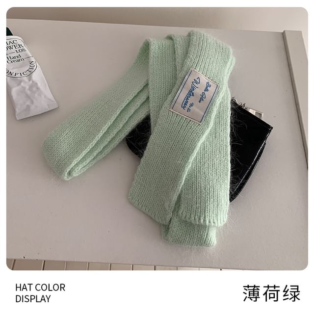 Scarf Narrow Knit Plain