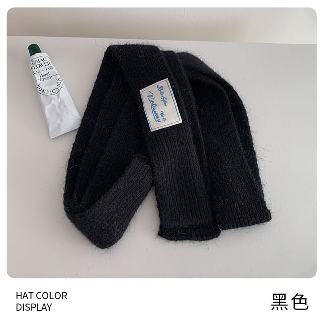 Scarf Narrow Knit Plain