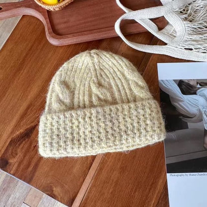 Knit Cable Beanie Plain