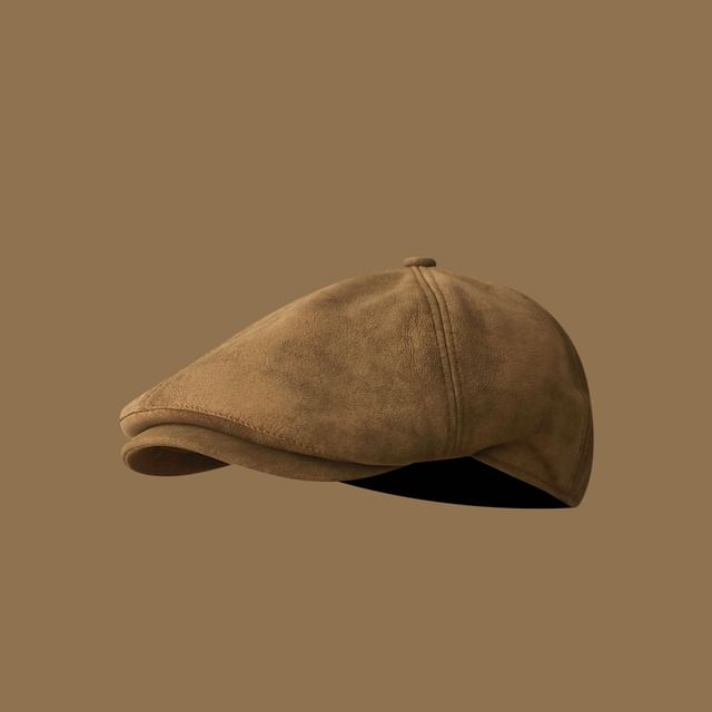 Suede Newsboy Cap