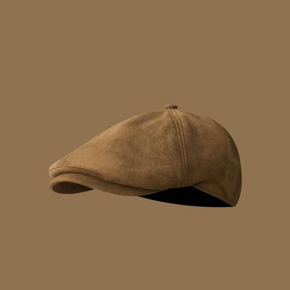 Suede Newsboy Cap