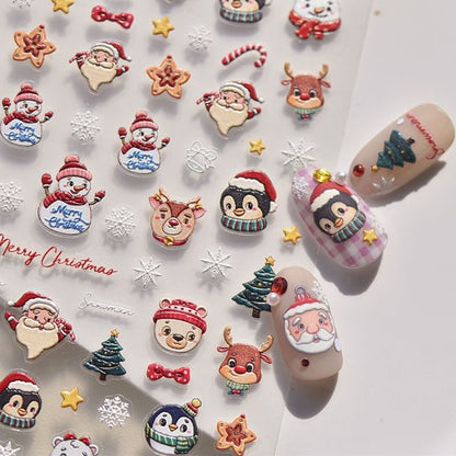 Christmas Cartoon Nail Art Stickers